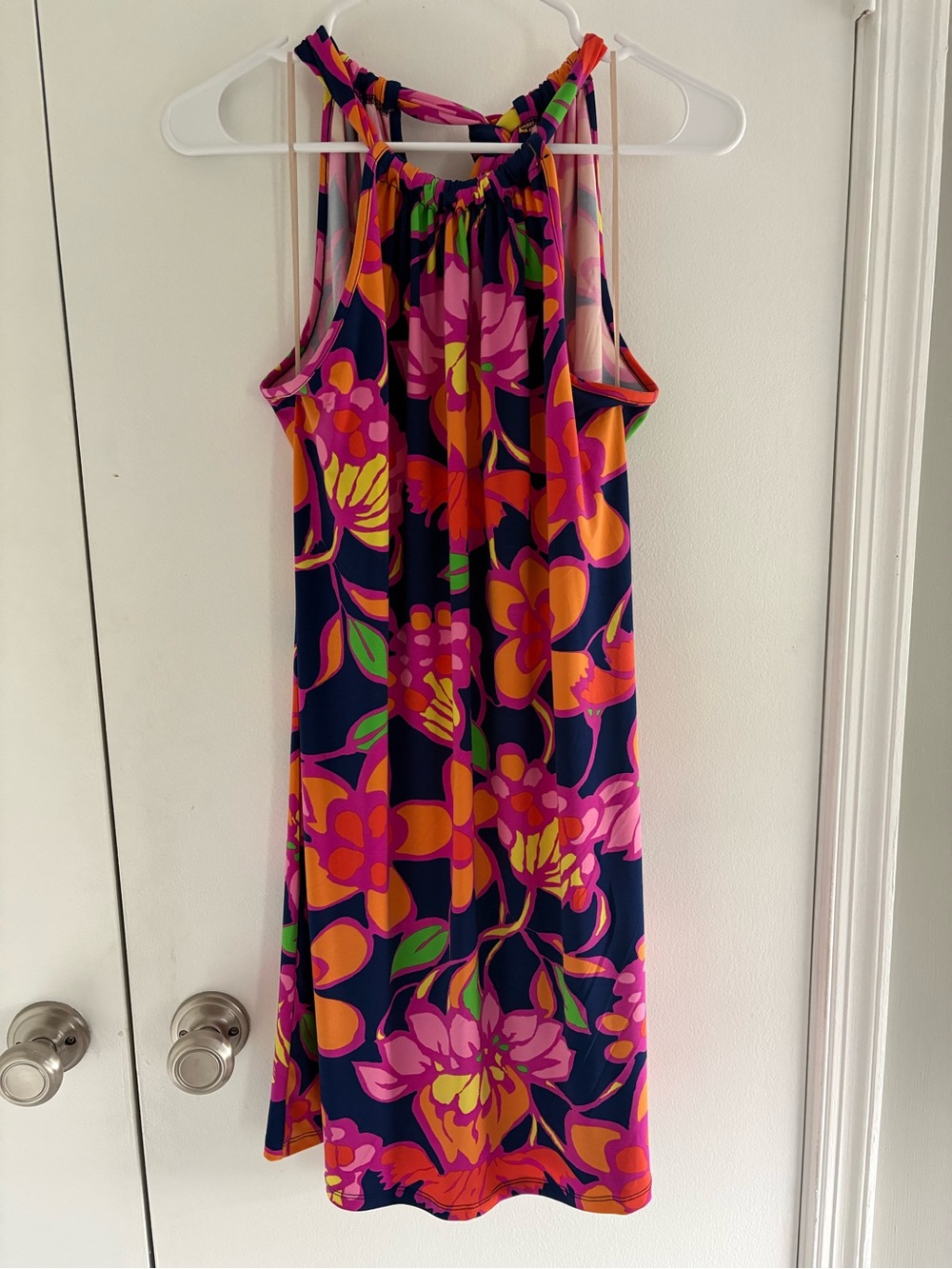 TRINA TURK Dress with Pink, Orange & Green Floral Print